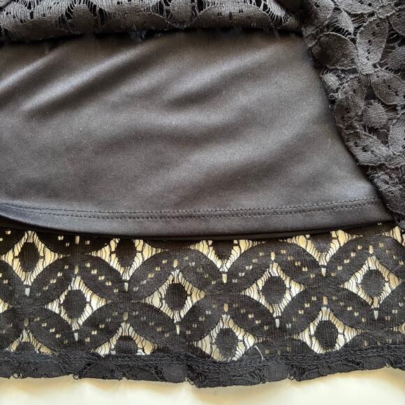 NWT Charming Charlie Sz XS Black Lace Dress Wednesday Addams Costume - Picture 8 of 12